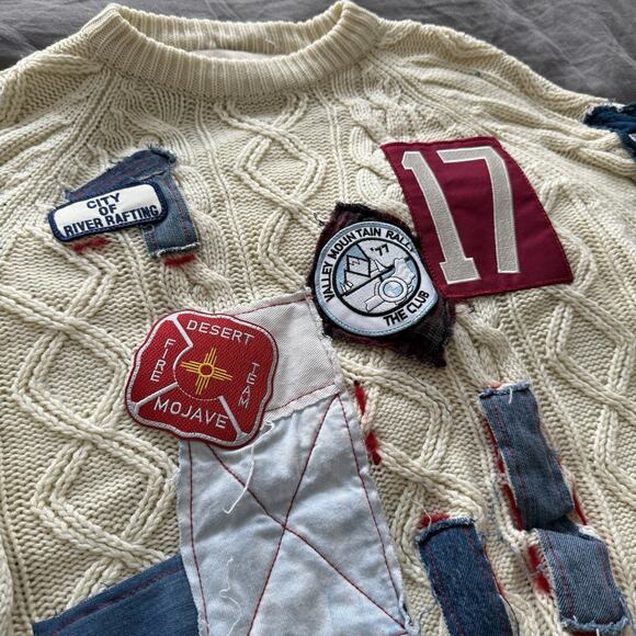 Riley 1880 Vintage Patchwork Sweater M - Picture 4 of 10